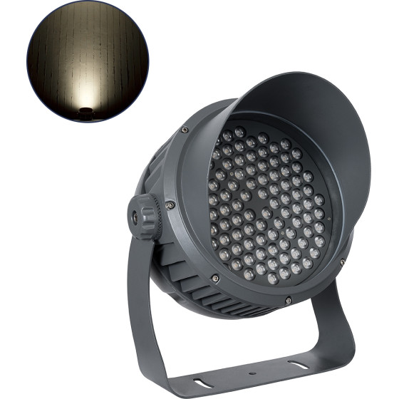 GloboStar FLOOD-Dimo ��������� Wall Washer �� ������������� ������ ��� ������� ������� Led 100W 9500lm 10� Ac 220-240V ��������� IP67 �34 x �36 x �44cm ������ ����� 4500K - ���� ������� - 3 ������ ������� - (90747)