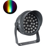 GloboStar FLOOD-Dimo ��������� Wall Washer �� ������������� ������ ��� ������� ������� Led 54W 4590lm 10� Dc 24V ��������� IP67 �26 x �28 x �35cm Rgbw DMX512 - ���� ������� - 3 ������ ������� - (90745)