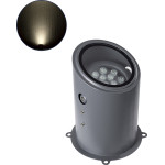 GloboStar FLOOD-Milo ���������� ��������� - ���� �������� Wall Washer ��� ������� ������� Led 12W 1140lm 10� Ac 220-240V ��������� IP67 �17 x �26cm ������ ����� 4500K - ���� ������� - 3 ������ ������� - (90735)