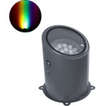 GloboStar FLOOD-Milo ���������� ��������� - ���� �������� Wall Washer ��� ������� ������� Led 24W 2040lm 10� Dc 24V ��������� IP67 �22 x �30cm Rgbw DMX512 - ���� ������� - 3 ������ ������� - (90739)