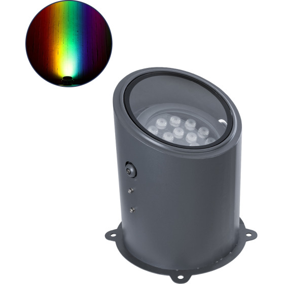 GloboStar FLOOD-Milo ���������� ��������� - ���� �������� Wall Washer ��� ������� ������� Led 24W 2040lm 10� Dc 24V ��������� IP67 �22 x �30cm Rgbw DMX512 - ���� ������� - 3 ������ ������� - (90739)