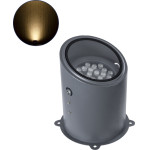 GloboStar FLOOD-Milo ���������� ��������� - ���� �������� Wall Washer ��� ������� ������� Led 24W 2160lm 10� Ac 220-240V ��������� IP67 �22 x �30cm ����� ����� 2700K - ���� ������� - 3 ������ ������� - (90737)