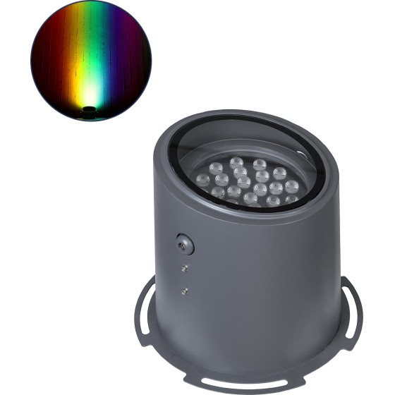 GloboStar FLOOD-Milo ���������� ��������� - ���� �������� Wall Washer ��� ������� ������� Led 48W 4080lm 10� Dc 24V ��������� IP67 �26 x �30cm Rgbw DMX512 - ���� ������� - 3 ������ ������� - (90742)
