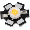 GloboStar High Power Star Led - ������ ������ Star Led 5W Dc 3.2V ����� ����� 2700K �2 x �0.6cm - 2 ������ ������� - (73745)