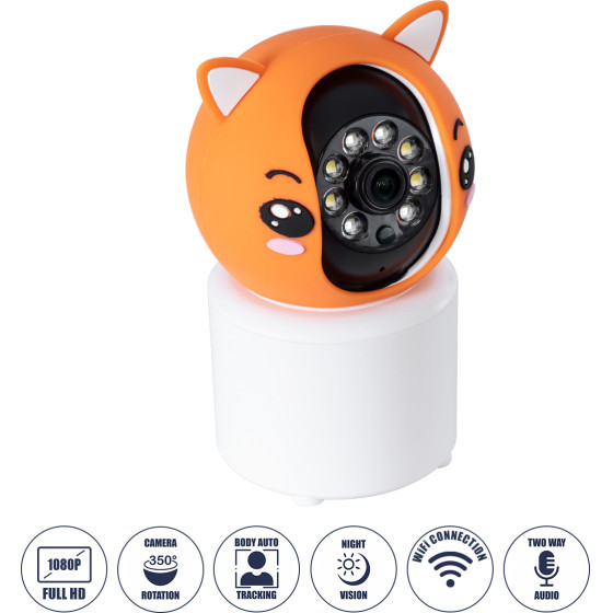 GloboStar ����������� ������ Wifi Hd 1080P 350� ����� ���������� ������� & ��������� ������� - �������������� ������� Body Auto Tracking IP20 - ��������� ����� - �8 x �13cm - 2 ������ ������� - (86081)