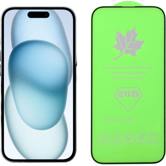 Idol 1991 Tempered Glass Iphone 15 6.1'' 9H 0.25mm 20D Full Glue Semi Curved Special Full Cover BLACK