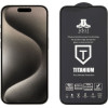 Idol 1991 Tempered Glass Iphone 15 Pro 6.1'' 9H 0.25mm Titanium Semi Curved Full Glue BLACK