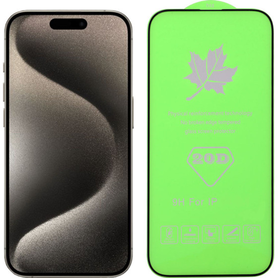 Idol 1991 Tempered Glass Iphone 15 Pro Max 6.7'' 9H 0.25mm 20D Full Glue Semi Curved Special Full Cover BLACK