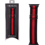 Volte-Tel ������� �������� Apple Watch 38/40/41mm Elastic Braided Nylon Black With Red Stripe VT101
