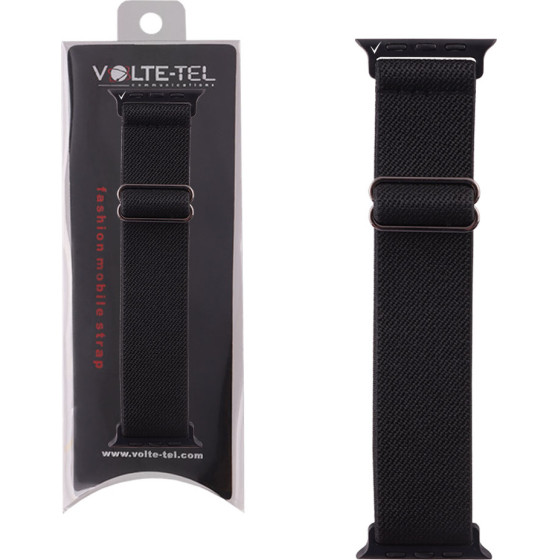 Volte-Tel ������� �������� Apple Watch 42/44/45/49mm Elastic Braided Nylon Black VT101