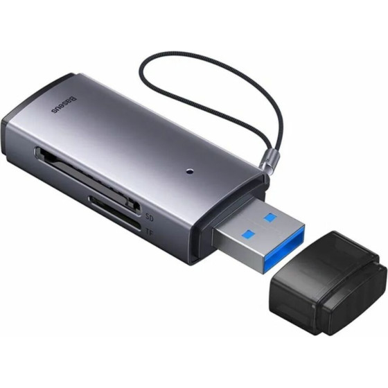 Baseus Lite Series SD/Tf Memory Card Reader, Usb Gray - (WKQX060013)