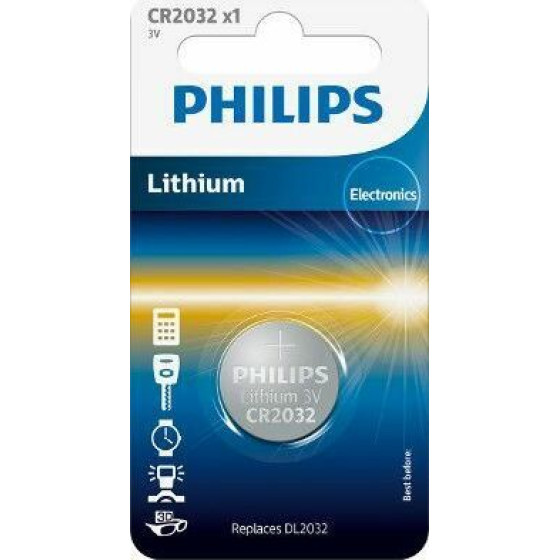 Philips Lithium CR2032 (1 piece) - (2282)