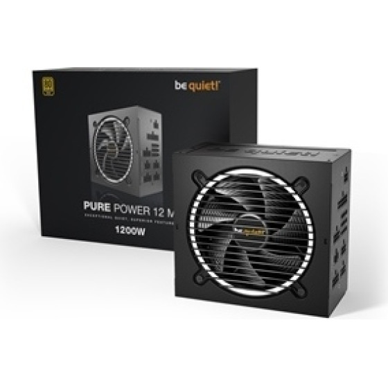 Bequiet Psu Pure Power 12M 1200W Gold CERTIFIED, Modular CABLES, Silent Optimized 12 Cm FAN, 10YW. - (BN346)