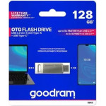 GoodRAM Otg Flash Drive USB3.2 GEN1 128GB & TYPE-C Silver - (ODA3-1280S0R11)