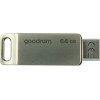 GoodRAM Otg Flash Drive USB3.2 GEN1 64GB & TYPE-C Silver - (ODA3-0640S0R11)