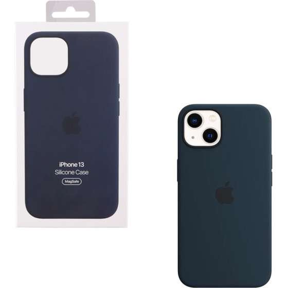 Apple ���� Iphone 13 A2706 Silicone Cover With Magsafe Abyss Blue Packing Or - (MM293ZM/A)