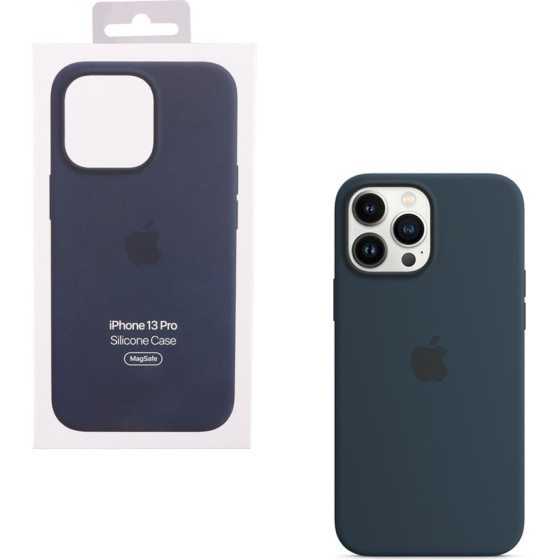 Apple ���� Iphone 13 Pro A2707 Silicone Cover With Magsafe Abyss Blue Packing Or - (MM2J3ZM/A)
