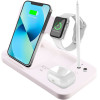 NSP N21 Wireless Charger 4 In 1 (Phone 15W/Smartwatch 2W/Bluetooth 3W/Apple Pencil 1W) USB-C 1m WHITE