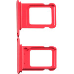 3rd Party Iphone 14 Plus Dual Sim Card Holder Red OEM