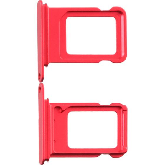 3rd Party Iphone 14 Plus Dual Sim Card Holder Red OEM