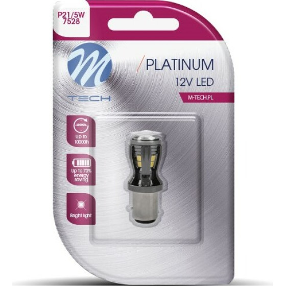 M-Tech P21/5W 12/24V BAY15d 14xSMD2835 3,0W Led ����� CAN-Bus Blister - 1 ���. - (LB821W-01)