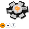 GloboStar High Power Star Led - ������ ������ Star Led 1W Dc 3.2V Ultra ����� ����� 2200K �2 x �0.6cm - 2 ������ ������� - (73755)