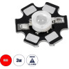 GloboStar High Power Star Led - ������ ������ Star Led 3W Dc 3.2V ������� �2 x �0.6cm - 2 ������ ������� - (73747)