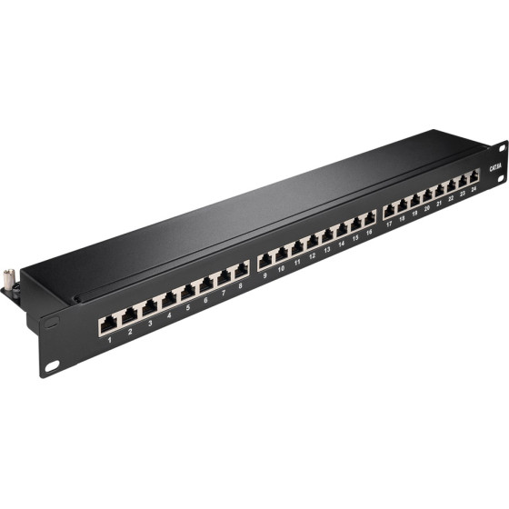 Goobay Patch Panel 19''/1U, 24x ports, Cat 6a STP, ����o - (90854)