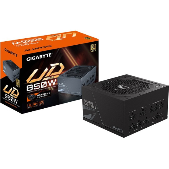 Gigabyte Power Supply Ultra Durable 850W Fully Modular 80+Plus GOLD, Pcie Gen 5.0 Graphics Card Support - (GP-UD850GM PG5)