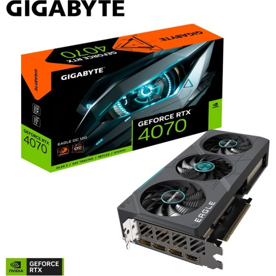 Gigabyte Vga GV-N4070EAgle OC-12GD, 12GB, GDDR6X - (N4070EAgle OC-12GD)
