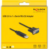 DeLock ������� Usb �� RS-232 921.6Kbps, 50cm, ����� - (66461)