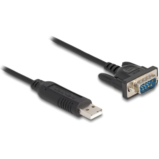 DeLock ������� Usb �� RS-232 921.6Kbps, 50cm, ����� - (66461)