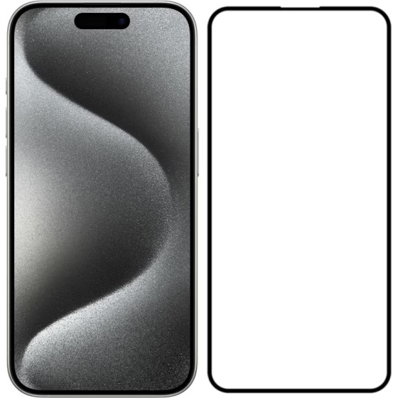 Powertech Tempered Glass 5D ��� Iphone 15 Pro Max, Full Glue - (TGC-0660)