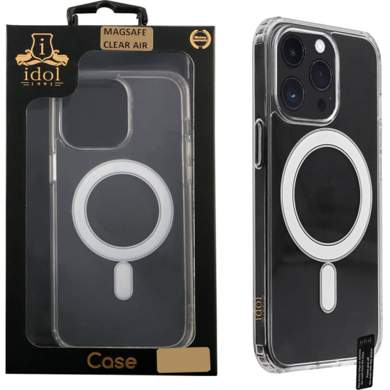 Idol 1991 ���� Iphone 15 Pro Max 6.7'' Magsafe Antishock Clear Air Back Cover Tpu Camera Guard �������