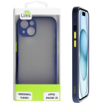 Lime Successories Lime ���� Iphone 15 6.1'' Hardshell Fusion Full Camera Protection Blue With Yellow KEYS