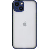 Lime Successories Lime ���� Iphone 15 6.1'' Hardshell Fusion Full Camera Protection Blue With Yellow KEYS