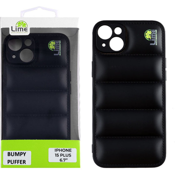 Lime Successories Lime ���� Iphone 15 Plus 6.7'' Bumpy Puffer Tpu Full Camera Protection BLACK