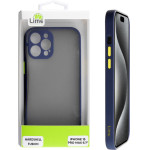 Lime Successories Lime ���� Iphone 15 Pro Max 6.7'' Hardshell Fusion Full Camera Protection Blue With Yellow KEYS