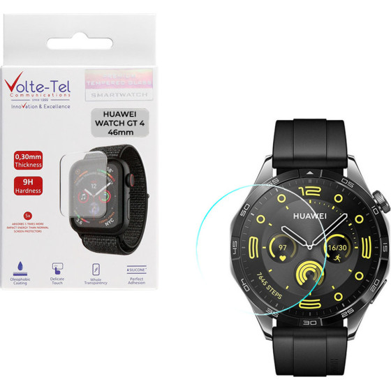Volte-Tel Tempered Glass Huawei Watch Gt 4 46mm 1.43'' 9H 0.30mm 2.5D Full Glue Full COVER