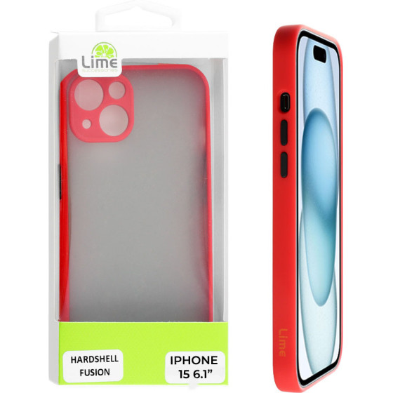 Lime Successories Lime ���� Iphone 15 6.1'' Hardshell Fusion Full Camera Protection Red With Black KEYS