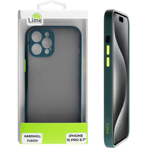 Lime Successories Lime ���� Iphone 15 Pro 6.1'' Hardshell Fusion Full Camera Protection Green With Yellow KEYS