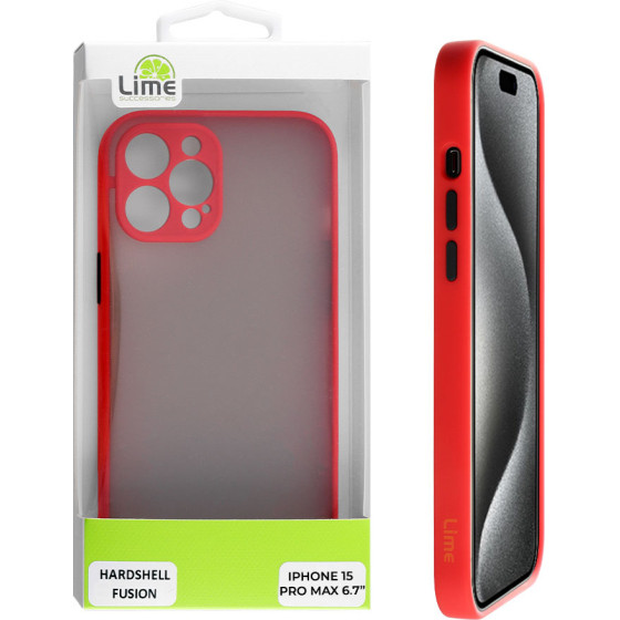 Lime Successories Lime ���� Iphone 15 Pro Max 6.7'' Hardshell Fusion Full Camera Protection Red With Black KEYS