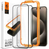 Tempered Glass Full Face Spigen Glas.Tr Align Master Apple Iphone 15 Pro Max ����� (2 ���.) - (AGL06875)