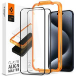 Tempered Glass Full Face Spigen Glas.Tr Align Master Apple Iphone 15 Pro ����� (2 ���.) - (AGL06895)
