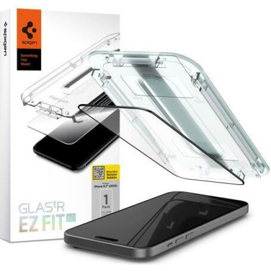 Tempered Glass Full Face Spigen Glas.Tr EZ-Fit Apple Iphone 15 Plus ����� - (AGL06888)
