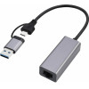 Cablexpert USB3.1+Typec Gigabit Network Adapter Space Grey - (A-USB3AC-LAN-01)