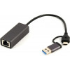 Cablexpert USB3.1+Typec Gigabit Network Adapter Space Grey - (A-USB3AC-LAN-01)