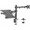 Gembird Adjustable Desk Mount With Monitor Arm And Notebook Tray - (MA-DA-03)