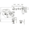 Gembird Adjustable Desk Mount With Monitor Arm And Notebook Tray - (MA-DA-03)
