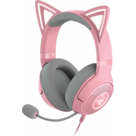 Razer Kraken Kitty V2 - Quartz - Rgb - Usb 7.1 Gaming Headset - Kitty Ears - Pc / PS5 / Switch - (RZ04-04730200-R3M1)